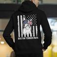 Boston Terrier Papa Cool Dog Lover USA American Flag Men Women Men's Hoodie Back Print, American Boston Terrier Hoodies, funny gift