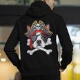 Boston Terrier Pirate T Shirt Jolly Roger Crossbones Skull Men's Hoodie Back Print, funny gift