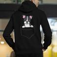 Boston Terrier In The Pocket Cute Pocket Boston Terrier Men's Hoodie Back Print, funny gift
