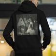 Boston Terrier Selfie With Ghosts Halloween Dog Lover Men's Hoodie Back Print, Boston Terrier Halloween Hoodies, funny gift