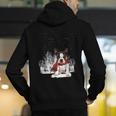 Boston Terrier In The Snow Merry Christmas Winter Men's Hoodie Back Print, Boston Terrier Christmas Hoodies, funny gift