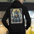 Boston Terrier Tarot Card Dog Men's Hoodie Back Print, Boston Terrier Tarot Hoodies, funny gift