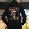 Boston Terrier Ugly Christmas Sweater Xmas For Adults Kids Men's Hoodie Back Print, Boston Terrier Christmas Hoodies, funny gift