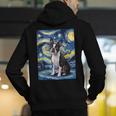 Boston Terrier Van Gogh Starry Night Men's Hoodie Back Print, funny gift