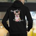 Brown Boston Terrier With Flowers And Feathers Men's Hoodie Back Print, funny gift