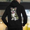 Camo Boston Terrier Pet Owner Camouflage Dog Lover Men's Hoodie Back Print, funny gift