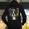 Celebration Event Birthday Party Boston Terrier Men's Hoodie Back Print, funny gift