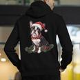 Cute Boston Terrier Dog Christmas Merry X-Mas Graphic Men's Hoodie Back Print, Boston Terrier Christmas Hoodies, funny gift