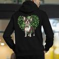 Cute Boston Terrier Shamrock St Patrick's Day Dog Lover Men Women Kids Men's Hoodie Back Print, funny gift