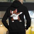 Dabbing Red Boston Terrier Dab Dance Dog Men Women Kids Men's Hoodie Back Print, funny gift