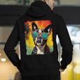 Dog Boston Terrier Hawaiian Men's Hoodie Back Print, funny gift
