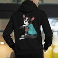 Father's Day Gift Dog Dad Boston Terrier i Love Dad Tattoo Men's Hoodie Back Print, Boston Terrier Dad Hoodies, funny gift