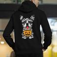 Halloween Dog Boston Terrier Mummy Costume Men Women Kids Men's Hoodie Back Print, Boston Terrier Halloween Hoodies, funny gift