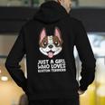 Just a Girl Who Loves Boston Terriers Men's Hoodie Back Print, funny gift