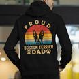 Proud Boston Terrier Dad Dog Owner Fathers Day Men Women Kids Men's Hoodie Back Print, Boston Terrier Dad Hoodies, funny gift