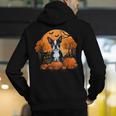 Pumpkin Boston Terrier Costume On Boston Terrier Halloween Men's Hoodie Back Print, Boston Terrier Halloween Hoodies, funny gift