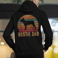 Retro Boston Terrier Dad Dog Owner Pet Bostie Father Men's Hoodie Back Print, Boston Terrier Dad Hoodies, funny gift