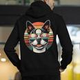 Retro Sunset Sunglasses Boston Terrier Boston Bull Bostie Men's Hoodie Back Print, funny gift