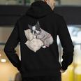 Sleepy Boston Terrier Pajama Men Women Kids Men's Hoodie Back Print, funny gift
