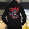 Super Power Superhero Boston Terrier Dog For Men Women Kids Men's Hoodie Back Print, funny gift