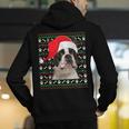 Ugly Xmas Sweater Santa Boston Terrier Dog Christmas For Men Women Kids Men's Hoodie Back Print, Boston Terrier Christmas Hoodies, funny gift