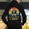 Vintage Boston Terrier Dad Dog Lovers Father's Day Tee Men's Hoodie Back Print, Boston Terrier Dad Hoodies, funny gift