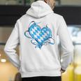 Bavarian Flag As Heart Blue Diamond Bavaria Men's Hoodie Back Print, funny gift