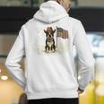 Boston Terrier 4th Of July US American Flag Dog Patriotic Men's Hoodie Back Print, Patriotic Boston Terrier Hoodies, American Boston Terrier Hoodies, Boston Terrier 4th Of July Hoodies, funny gift