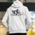 Boston Terrier Dog Official Sleeping Men Women Girls Kids Men's Hoodie Back Print, funny gift