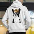 Boston Terrier Dog Wearing Crown For Men Women Girls Kids Men's Hoodie Back Print, funny gift