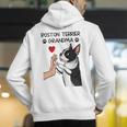 Boston Terrier Grandma Mother's Day Dog Mom Men's Hoodie Back Print, Boston Terrier Mom Hoodies, funny gift