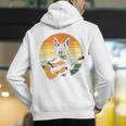 Boston Terrier Guitar Retro Men's Hoodie Back Print, funny gift