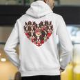 Boston Terrier Heart Valentine Boston Terrier Men's Hoodie Back Print, funny gift