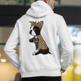 Boston Terrier Lover I Love Mom Tattoo Leopard Men's Hoodie Back Print, Boston Terrier Mom Hoodies, funny gift