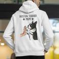 Boston Terrier Mom Dogs Mum Woman Men's Hoodie Back Print, Boston Terrier Mom Hoodies, funny gift