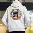 Boston Terrier Mom Floral Bostie Dog Lover Flowers Cute Men's Hoodie Back Print, Boston Terrier Mom Hoodies, funny gift