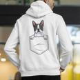 Boston Terrier In The Pocket Cute Boston Terrier Dog Lovers Men Women Girls Kids Men's Hoodie Back Print, funny gift