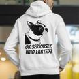 Boston Terrier Shirt Ok Seriously Who Farted Men's Hoodie Back Print, funny gift