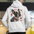 Boston Terrier Is My Valentine Cute Pet Dog Owner Valentine Men's Hoodie Back Print, funny gift