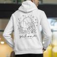 Cool Vintage Cactus Sedona Arizona Camping Souvenir Men's Hoodie Back Print, funny gift