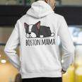 Cute Boston Terrier Boston Mama Men's Hoodie Back Print, funny gift