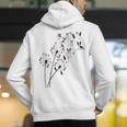 Dandelion Boston Terrier Flower Floral Bostie Tree Men's Hoodie Back Print, funny gift