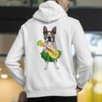 Hawaiian Boston Terrier Dog Pineapple Ukulele Summer For Men Women Girls Kids Men's Hoodie Back Print, funny gift