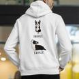 Inhale Exhale Yoga Boston Terrier Tshirt Men's Hoodie Back Print, funny gift