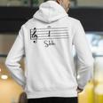 Music Notes Shirt Shh Quarter Fermata Teacher Men&#x27;s Hoodie Back Print, funny gift