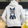 USA Flag Boston Terrier Best Dog Mom Ever 2025 Men's Hoodie Back Print, Boston Terrier Mom Hoodies, funny gift