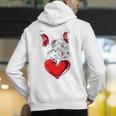 Valentine's Day Boston Terrier Dog Vector Men's Hoodie Back Print, funny gift
