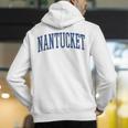 Varsity Grey Nantucket Men's Hoodie Back Print, funny gift