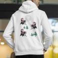 Xmas Tree Santa Riding Boston Terrier Christmas Men's Hoodie Back Print, Boston Terrier Riding Hoodies, Boston Terrier Christmas Hoodies, funny gift