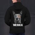 4th July Blue Heeler Dog Merica Patriotic USA Flag Cute Men's Hoodie Back Print, gift for family, gift for coworker